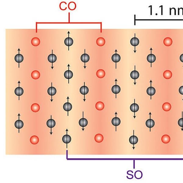 alternating stripes of charges and spins that self-organize in a particular nickel oxide at sufficiently low temperatures